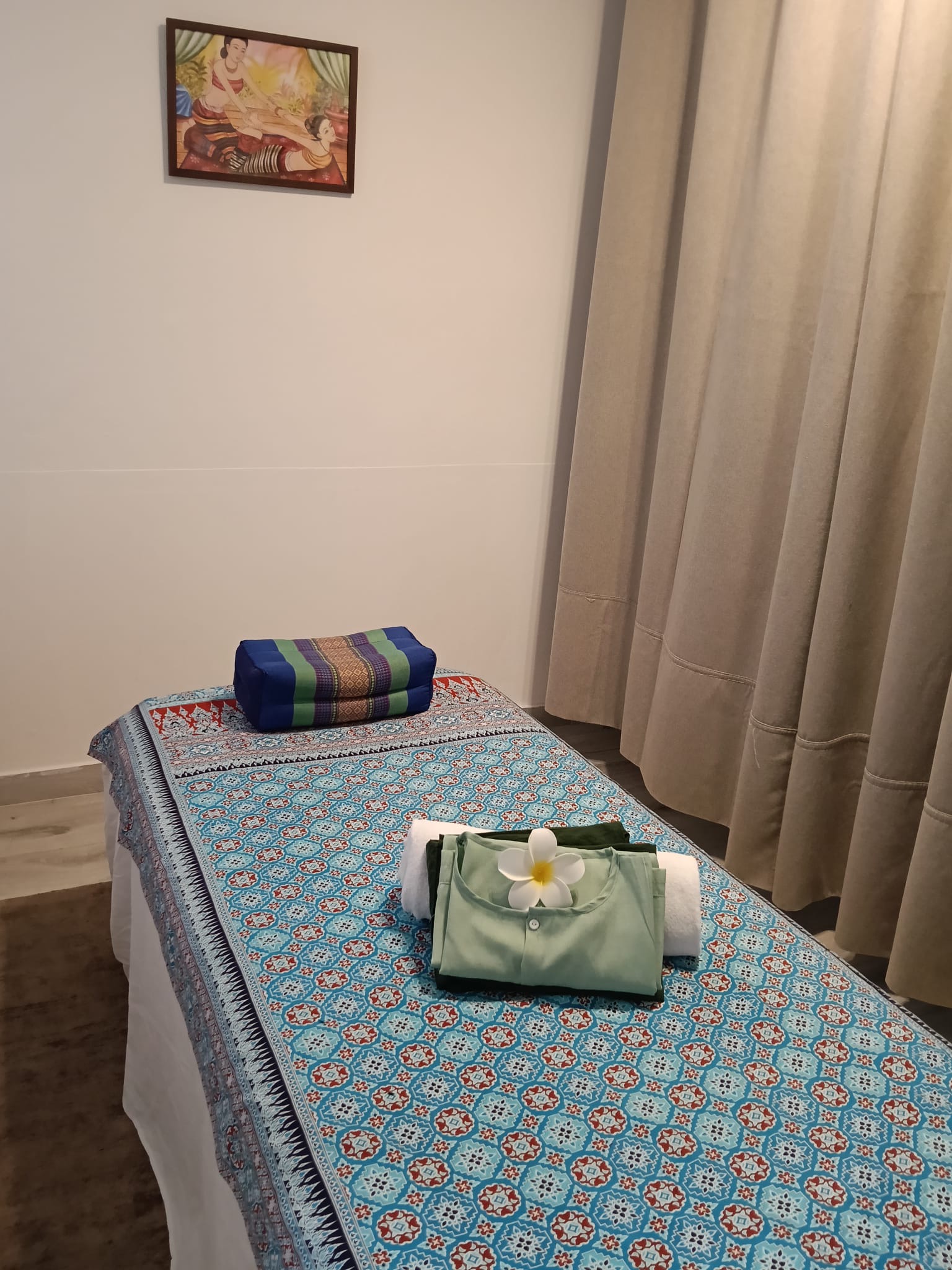 Sala trattamenti con tradizionale materassino Thai